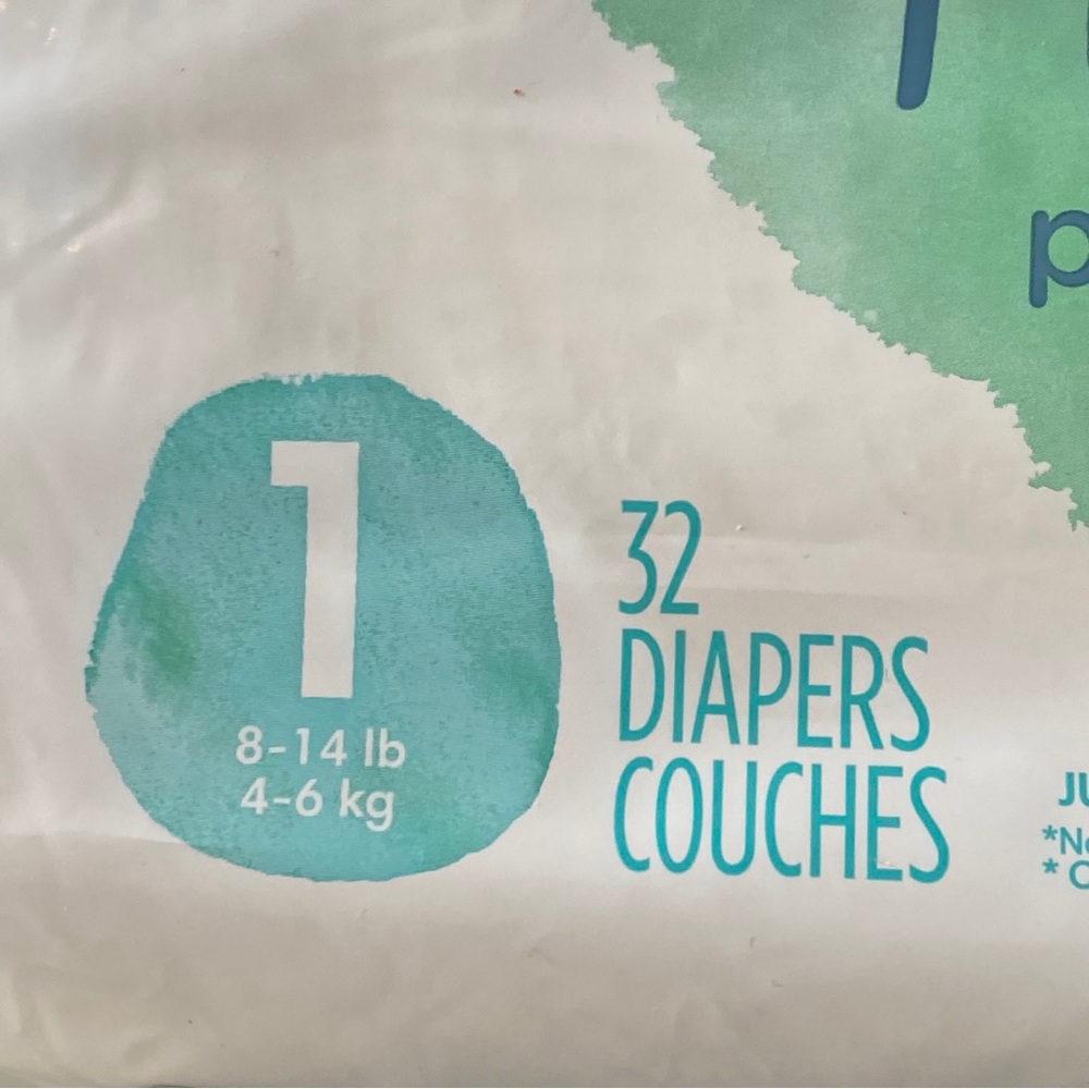 Pampers Pure protection diapers 32ct. Size 1 - Picture 4 of 4